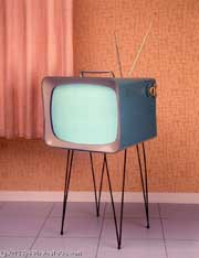 Late 1950's-style TV set.